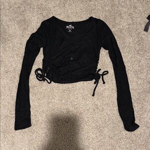 Hollister Black Long Sleeve Crop Top